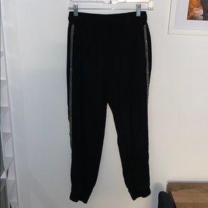 Zara black joggers with bead side
